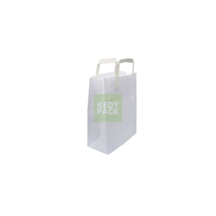 Sac papier blanc avec Poignée Sac papier blanc avec Poignée
