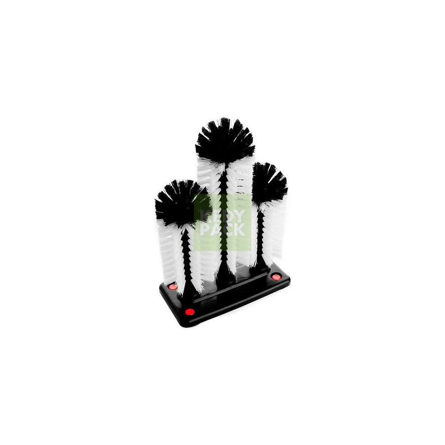 3 brosses lave verre avec ventouse