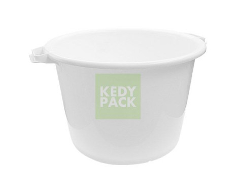Baquet rond agro-alimentaire 55L blanc