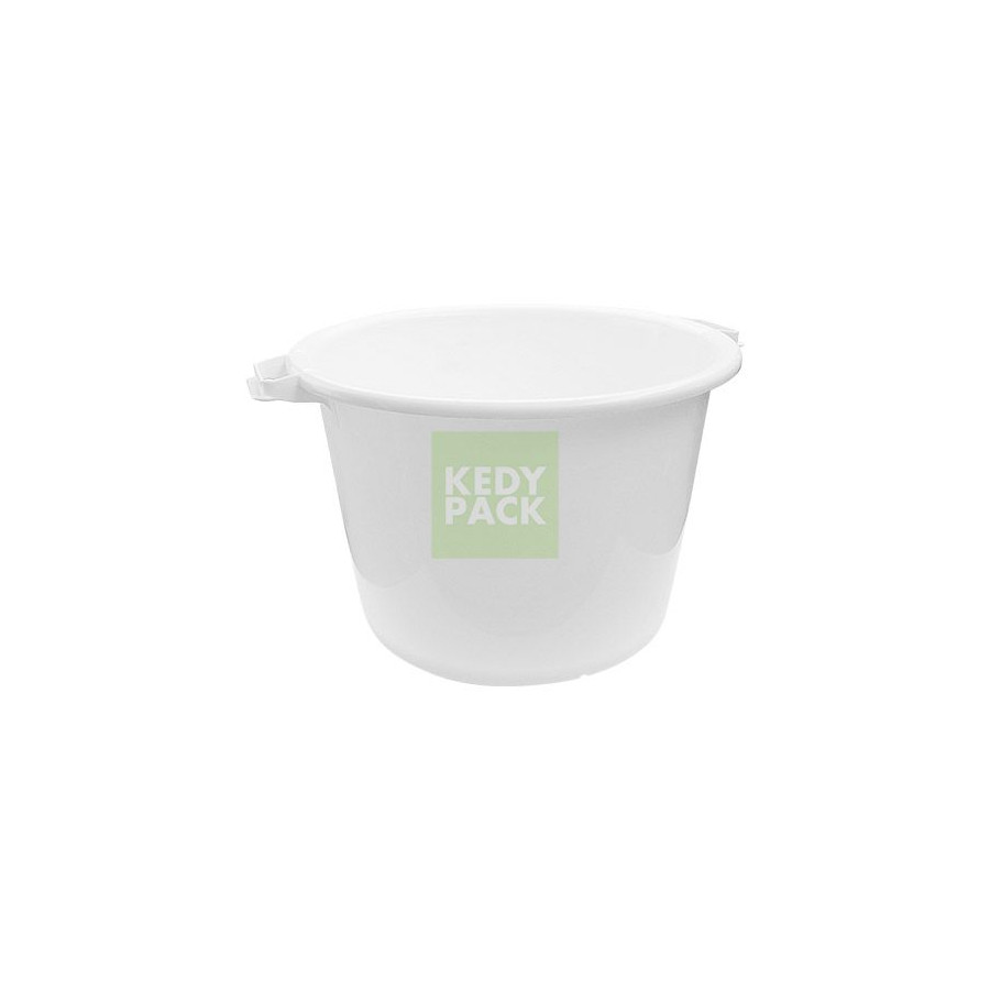 Baquet rond agro-alimentaire 55L blanc