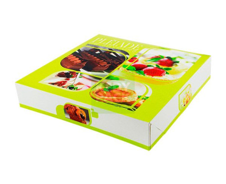 Boîte pâtisserie en carton imprimé