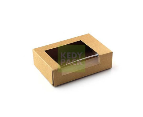 Boîte rectangulaire KRAFT fenêtre