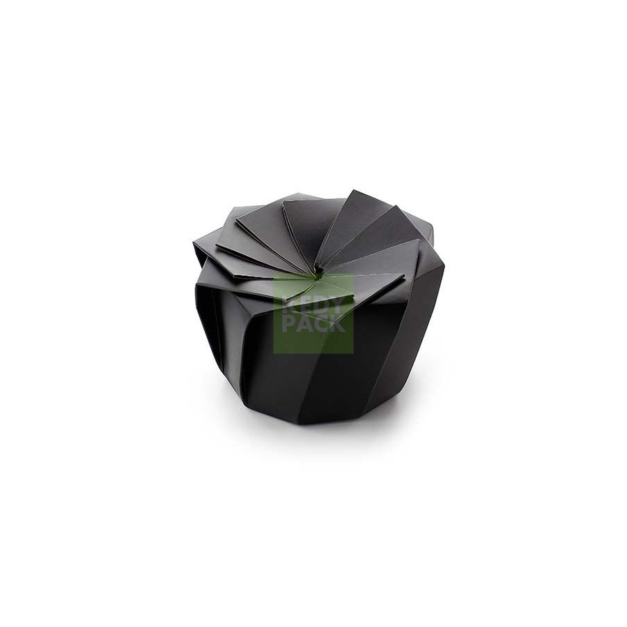 Boite origami fleur noir
