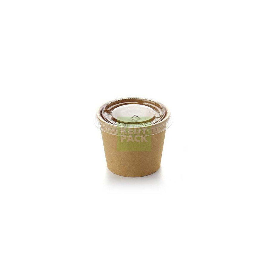 Pot sauce kraft, couvercle Fraicheur Pot sauce kraft, couvercle Fraicheur