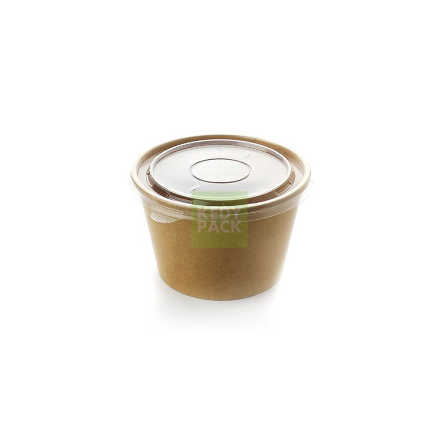 Pot kraft et couvercle micro-ondable Pot kraft et couvercle micro-ondable