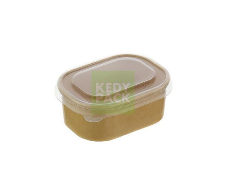 Boîte Carton Kraft + Couvercle PP