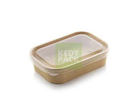 Boîte Carton Kraft + Couvercle PP