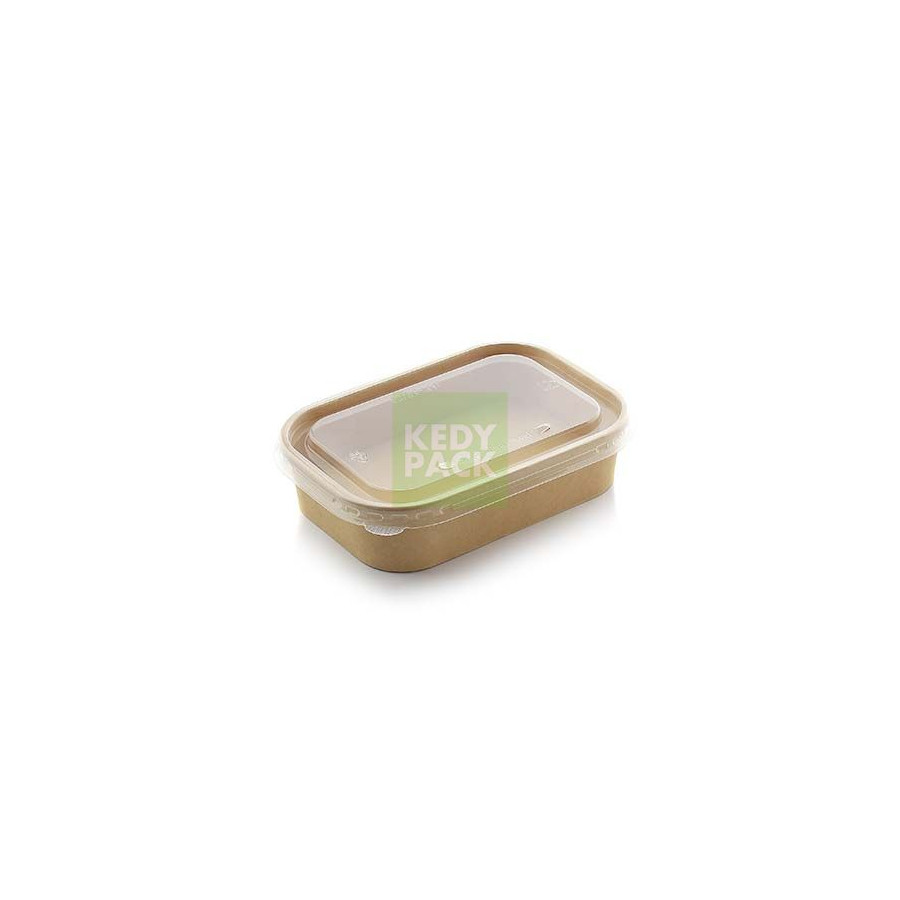 Boîte Carton Kraft + Couvercle PP