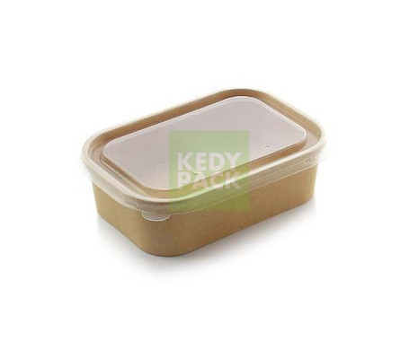 Boîte Carton Kraft + Couvercle PP