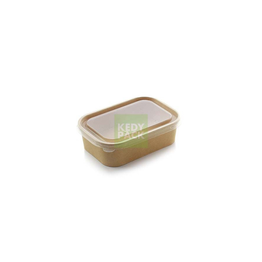 Boîte Carton Kraft + Couvercle PP