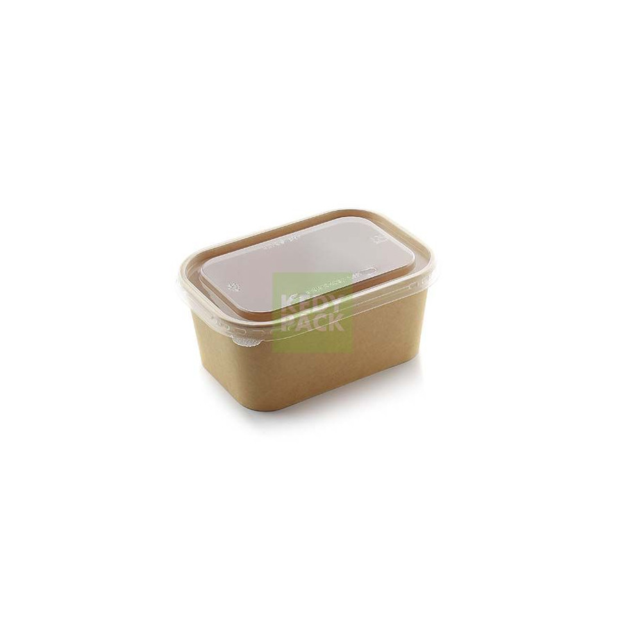 Boîte Carton Kraft + Couvercle PP