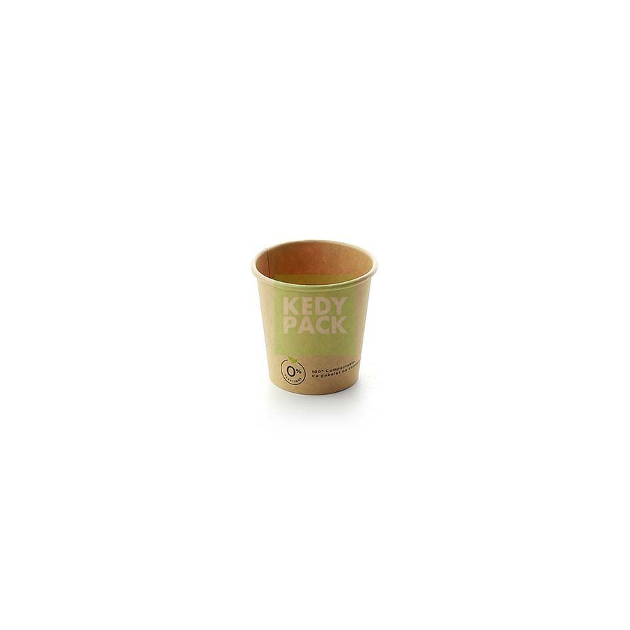 Gobelet Carton kraft sans Plastic Free