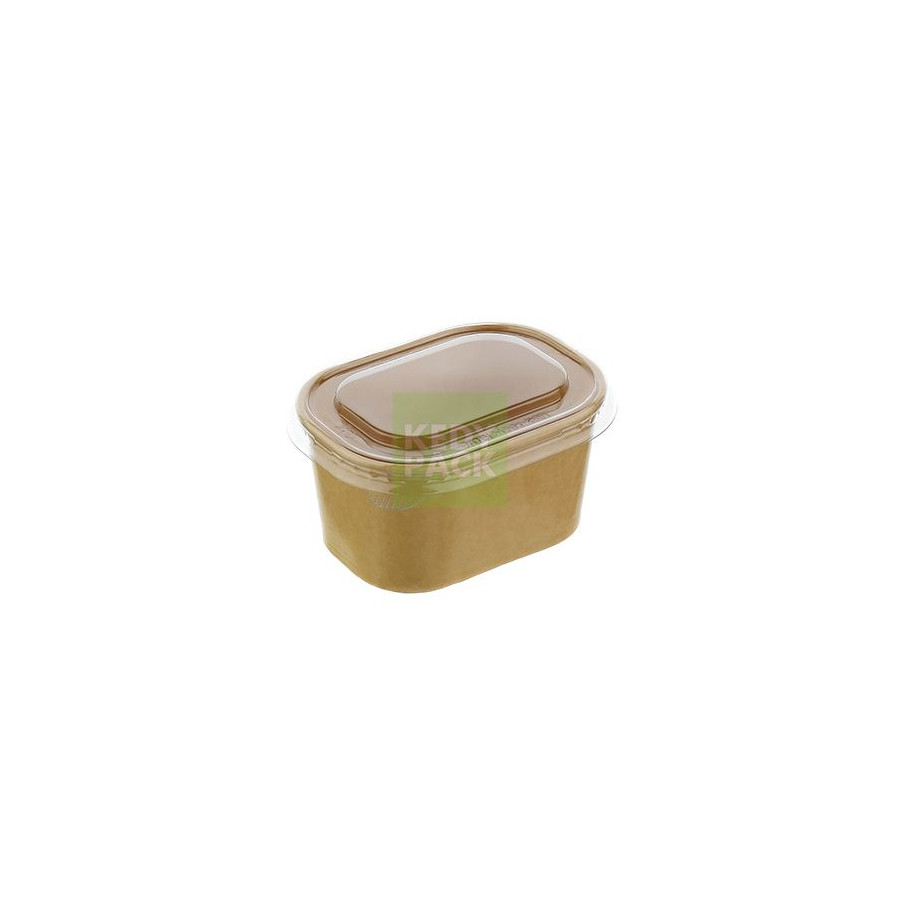 Boîte Carton Kraft +Couvercle PET