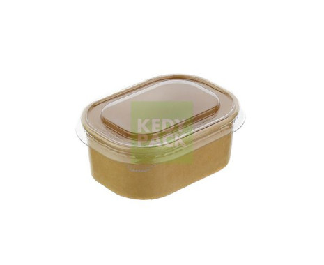 Boîte Carton Kraft +Couvercle PET