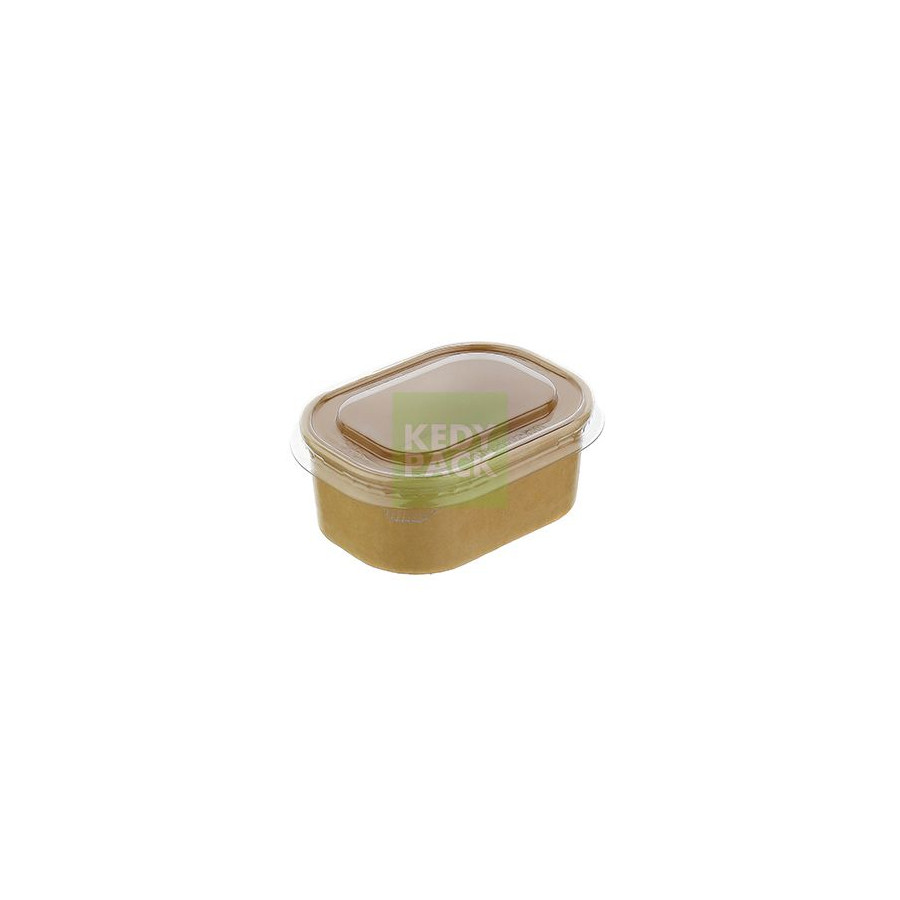 Boîte Carton Kraft +Couvercle PET Boîte Carton Kraft +Couvercle PET