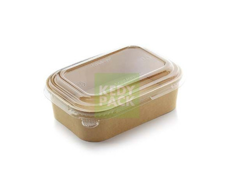 Boîte Carton Kraft +Couvercle PET