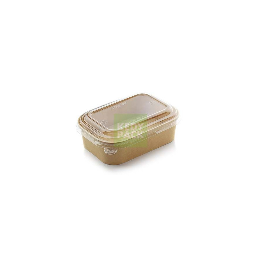 Boîte Carton Kraft +Couvercle PET