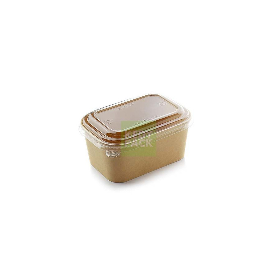 Boîte Carton Kraft +Couvercle PET