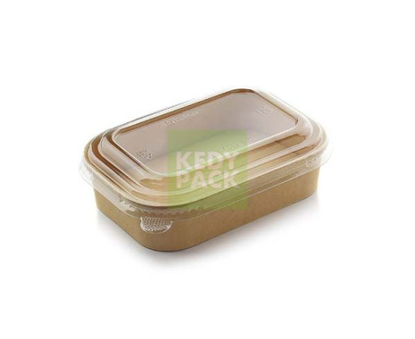 Boîte Carton Kraft +Couvercle PET