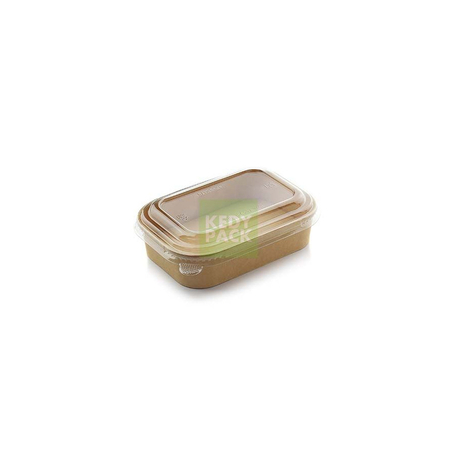 Boîte Carton Kraft +Couvercle PET