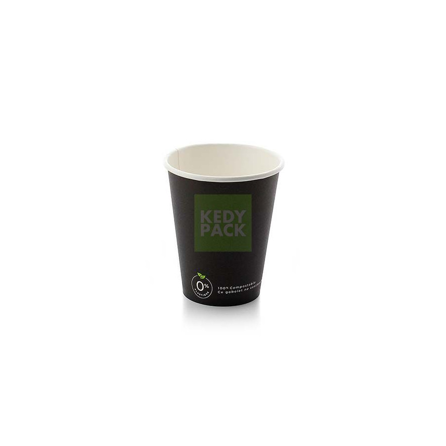 Gobelet Carton Noir Sans Plastic