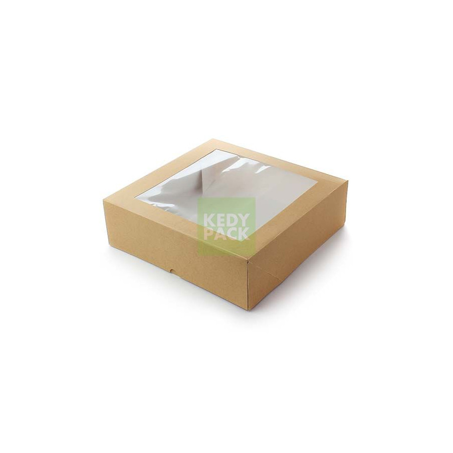 Boite pâtissière Kraft fenêtre