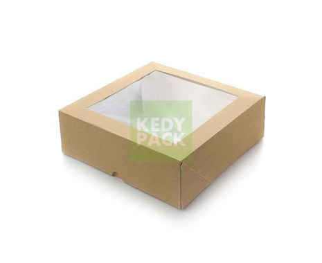 Boite pâtissière Kraft fenêtre