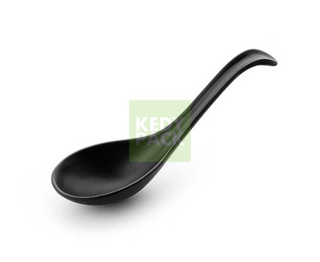 Cuillère soupe réutilisable noir