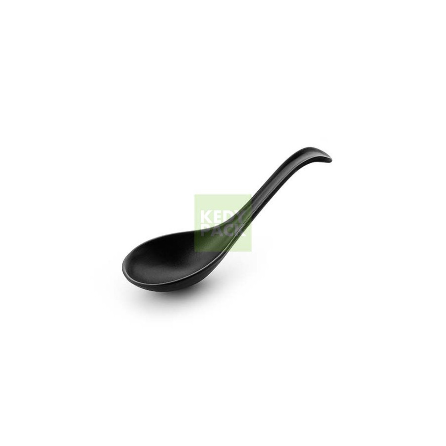 Cuillère soupe réutilisable noir