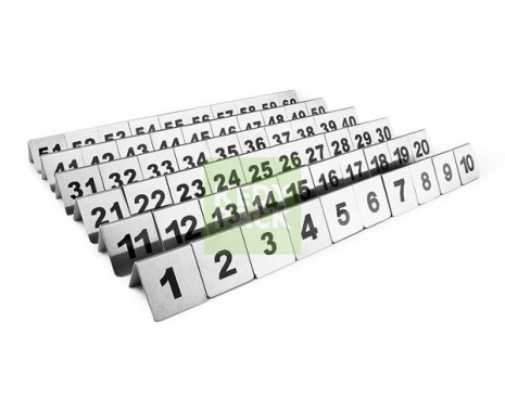 Numéro table en inox