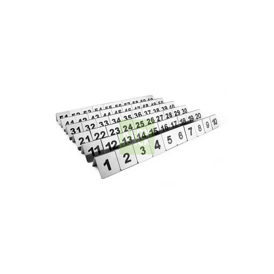 Numéro table en inox