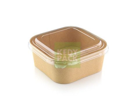 Boîte Carrée Carton, couvercle PET