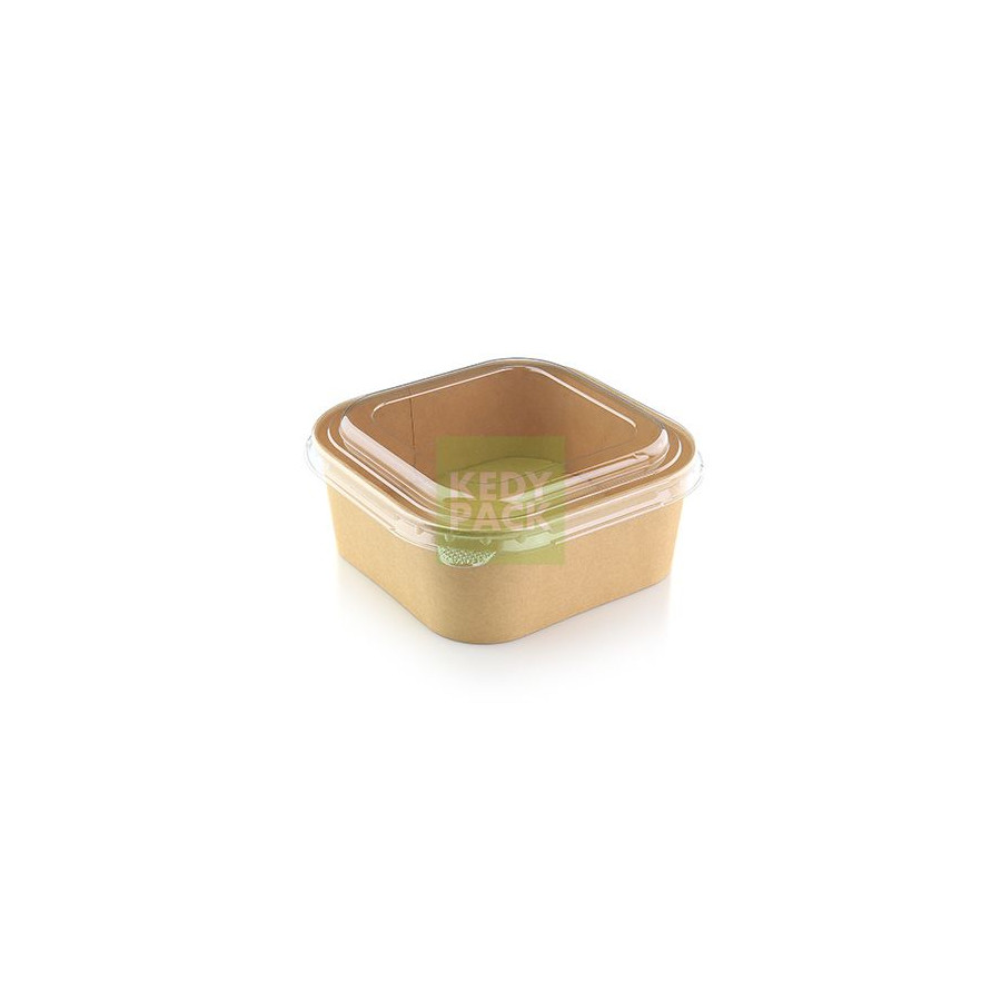 Boîte Carrée Carton, couvercle PET