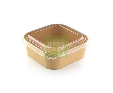 Boîte Carrée Carton, couvercle PET
