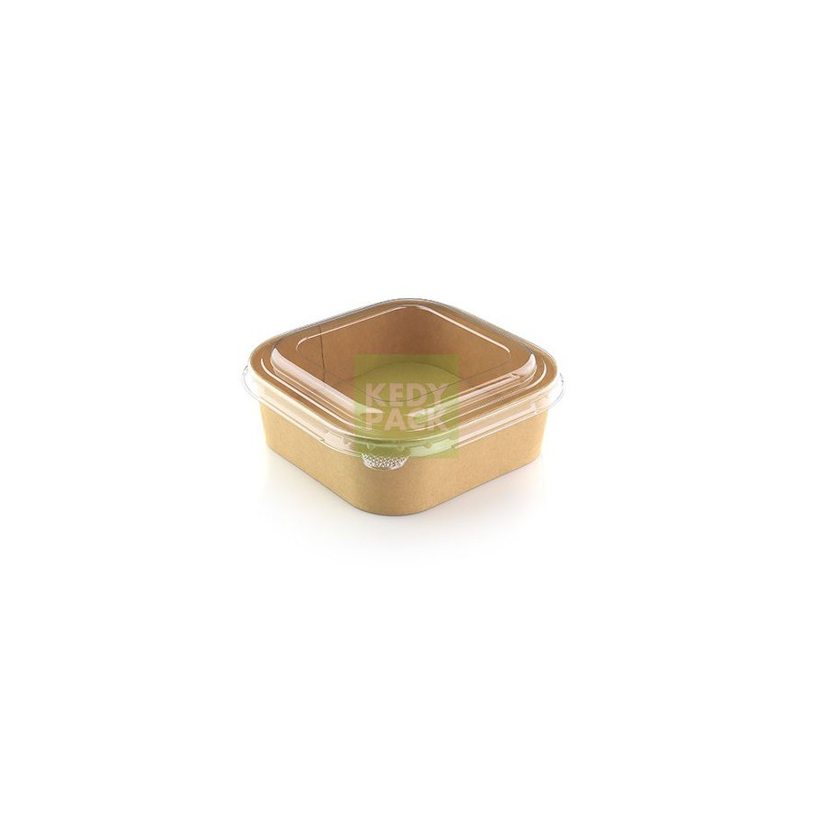 Boîte Carrée Carton, couvercle PET