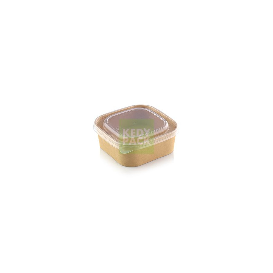 Boîte Carrée en Carton couvercle PP