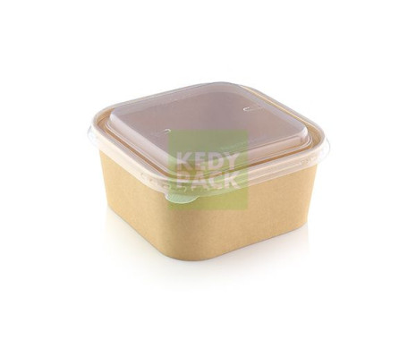 Boîte Carrée en Carton couvercle PP