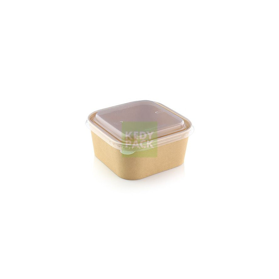 Boîte Carrée en Carton couvercle PP