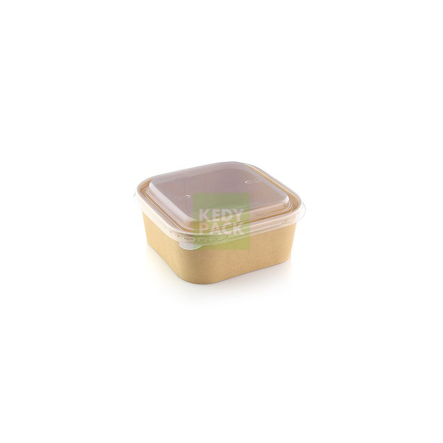 Boîte Carrée en Carton couvercle PP