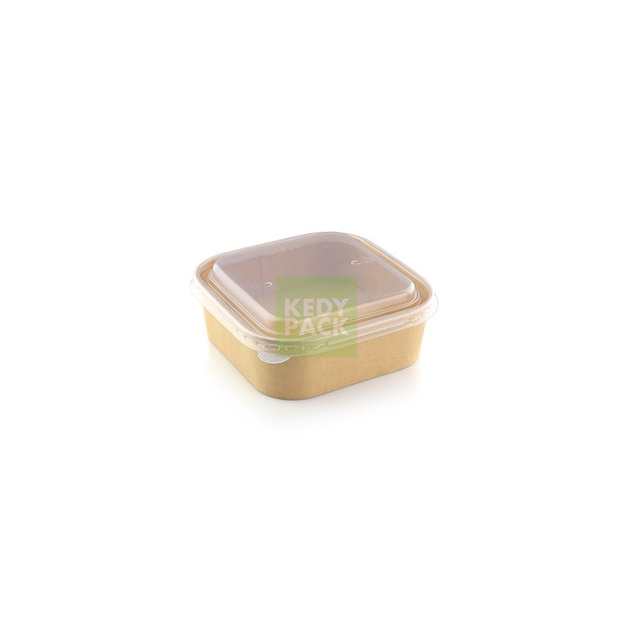 Boîte Carrée en Carton couvercle PP