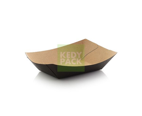 Barquette Bateau noir extérieur kraft