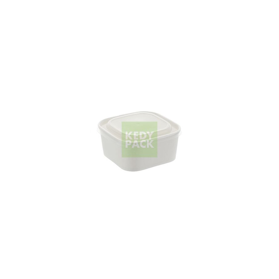 Boîte en Carton+couvercle PP-BLANC