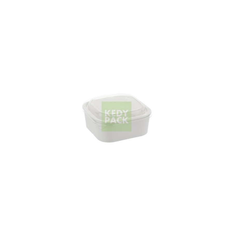 Boîte Carrée Carton couvercle PET