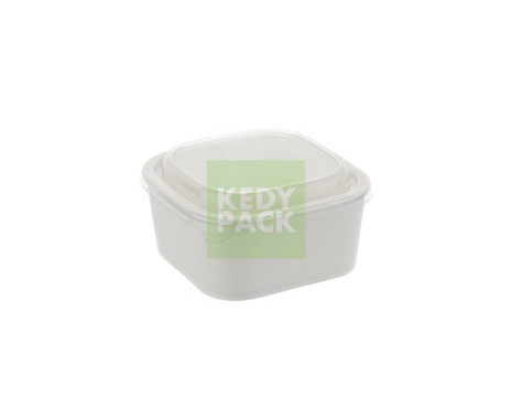 Boîte Carrée Carton couvercle PET