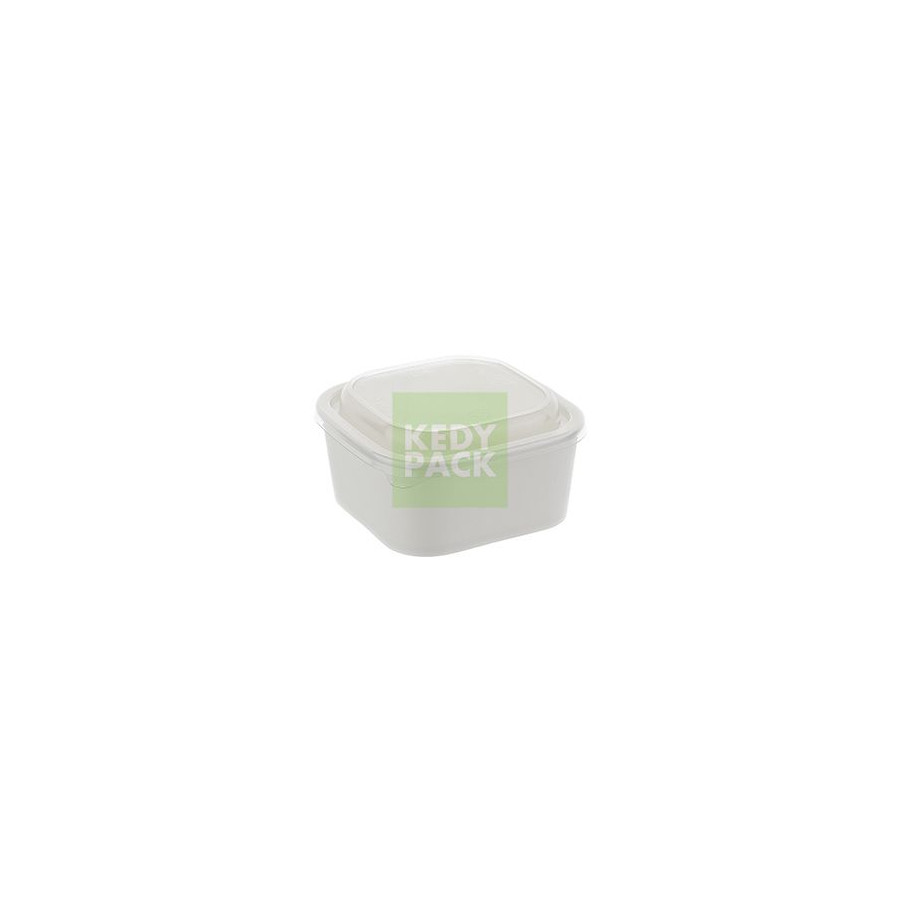 Boîte Carrée Carton couvercle PET