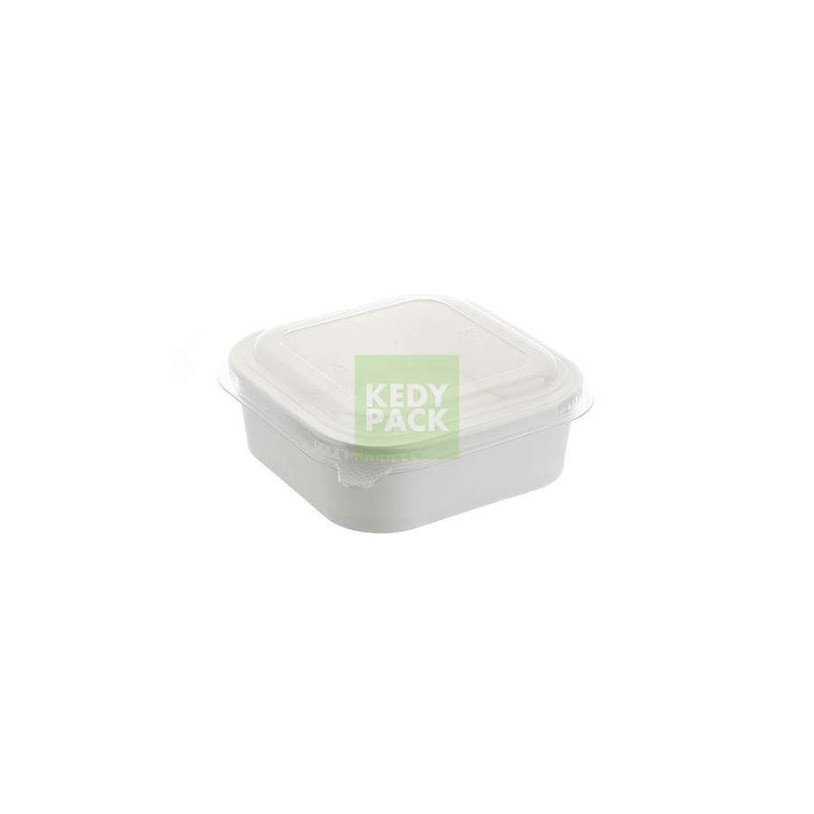 Boîte Carrée Carton couvercle PET