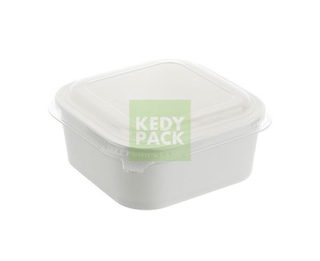 Boîte Carrée Carton couvercle PET