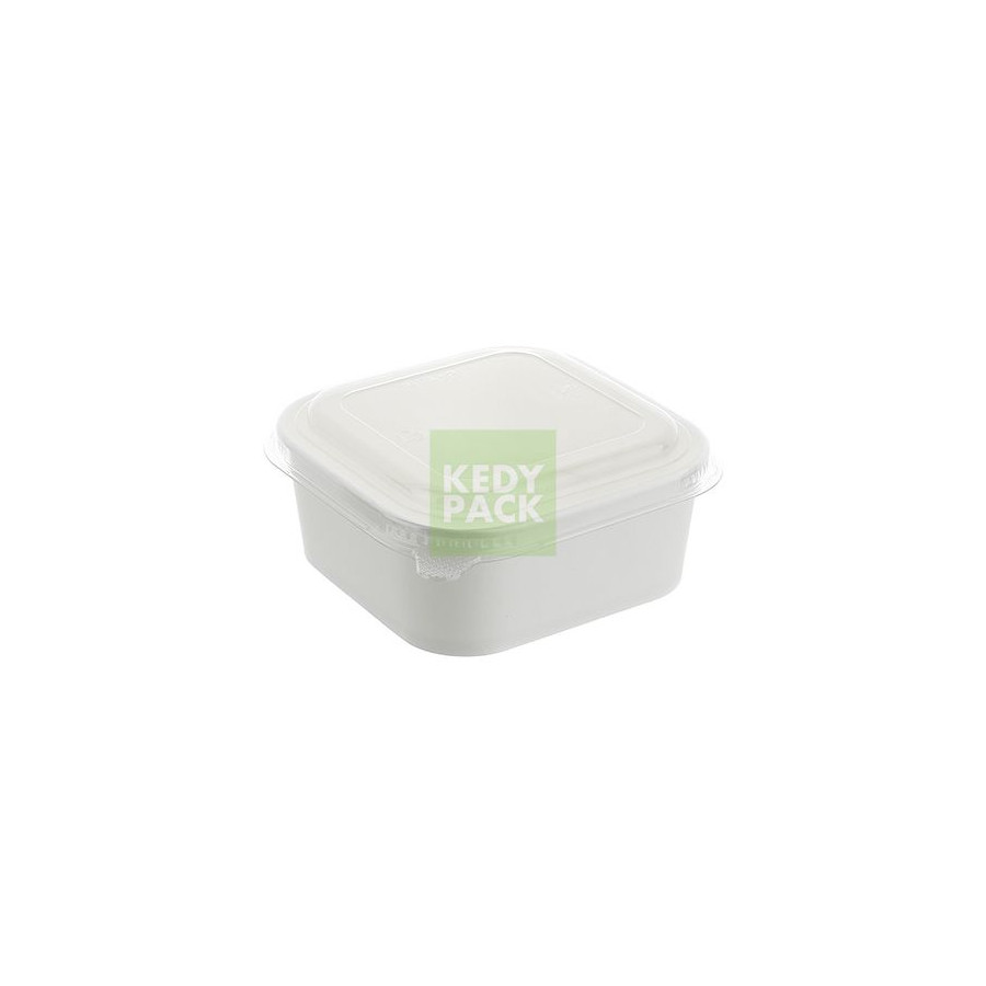 Boîte Carrée Carton couvercle PET