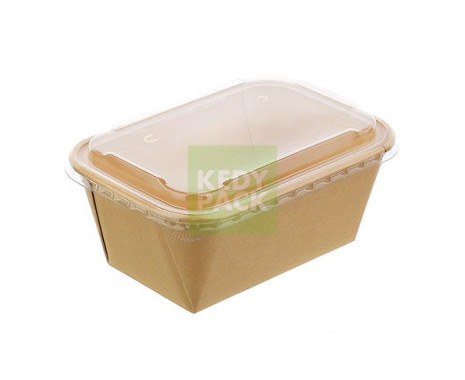 Barquette rect. carton kraft PP