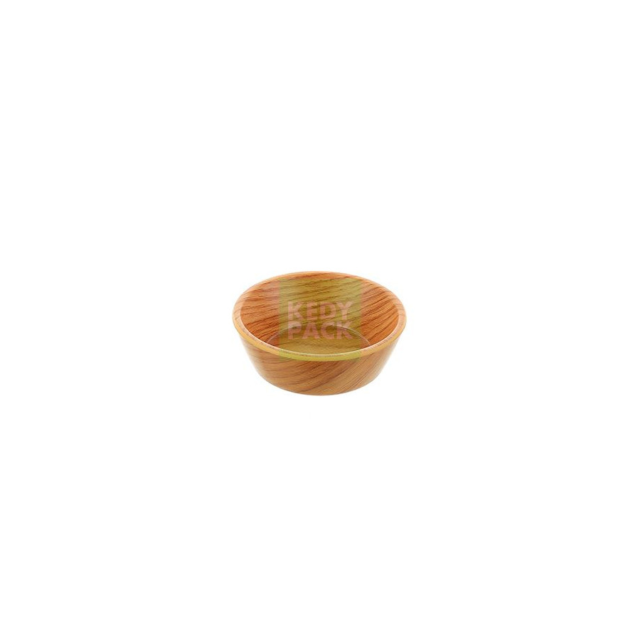 Coupelle à Sauce Ronde "Effet Bois"